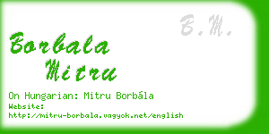 borbala mitru business card