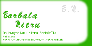 borbala mitru business card